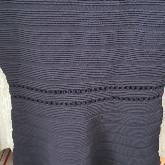 Sandro Navy Knit Dress Size 3 - Picture 7 of 10